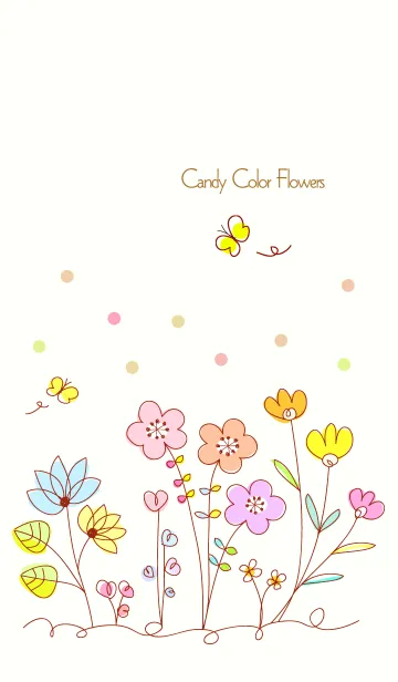 [LINE着せ替え] Candy color flowers 3の画像1