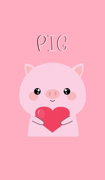 [LINE着せ替え] Simple Pretty Pink Pig (jp)の画像1