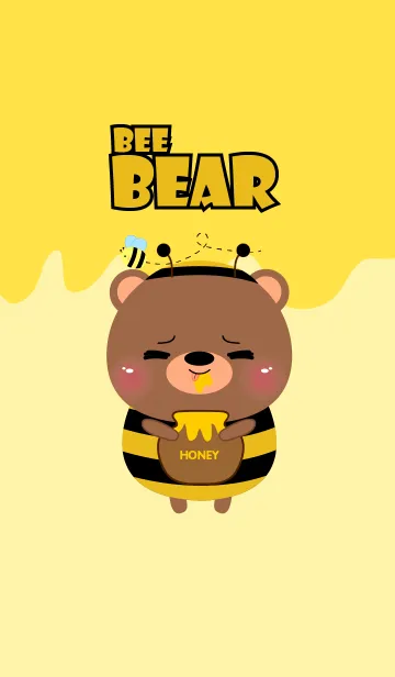 [LINE着せ替え] Cute Bee Bear Theme 2 (jp)の画像1