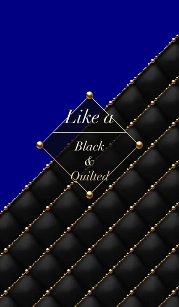 [LINE着せ替え] Like a - Black ＆ Quilted #Royalの画像1