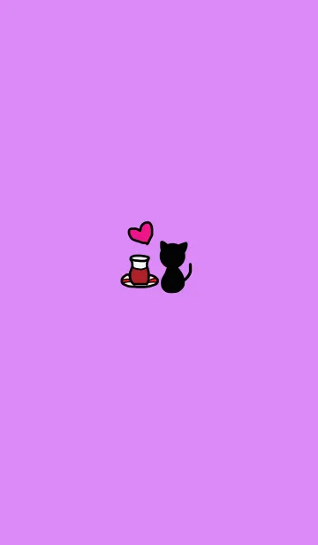 [LINE着せ替え] トルコ紅茶と猫の画像1