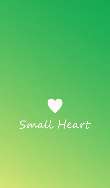 [LINE着せ替え] Small Heart *Green Gradation*の画像1