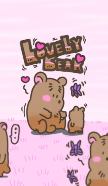 [LINE着せ替え] Lovely bear v1の画像1
