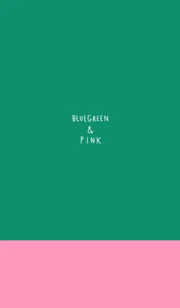 [LINE着せ替え] ブルーグリーンとピンク＆スマイルの画像1