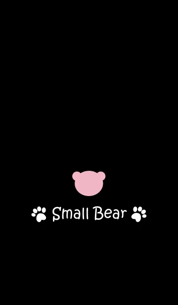 [LINE着せ替え] Small Bear *Black+Pink*の画像1