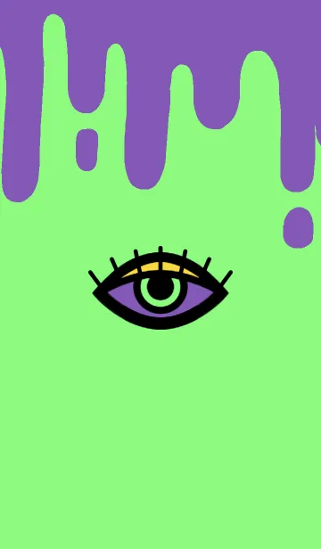 [LINE着せ替え] 一つ目 紫×黄緑の画像1