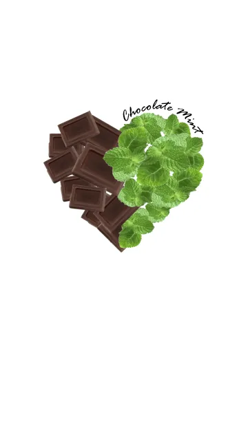 [LINE着せ替え] Chocolate Mint Heartの画像1
