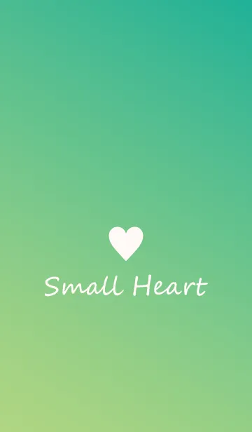 [LINE着せ替え] Small Heart *Green Gradation 2*の画像1