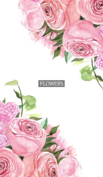 [LINE着せ替え] water color flowers_648の画像1