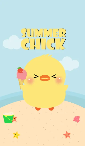 [LINE着せ替え] Summer Chick Theme (jp)の画像1