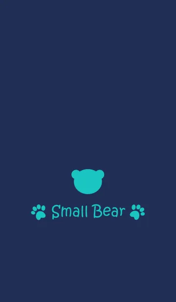 [LINE着せ替え] Small Bear *Navy+Turquoise*の画像1