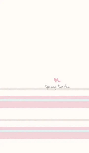 [LINE着せ替え] 春ボーダー*ピンクの画像1