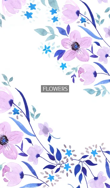 [LINE着せ替え] water color flowers_646の画像1