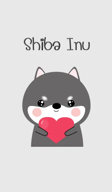 [LINE着せ替え] Simple Pretty Black Shiba Theme (jp)の画像1