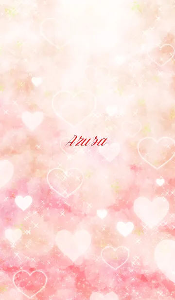 [LINE着せ替え] あずさ用ハートフル♥可愛いピンクの画像1