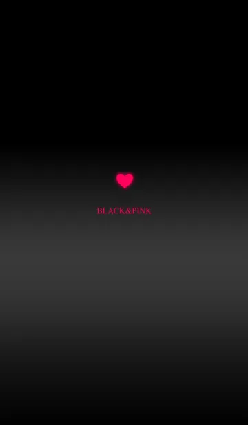 [LINE着せ替え] ブラックとピンク。光るハート。の画像1
