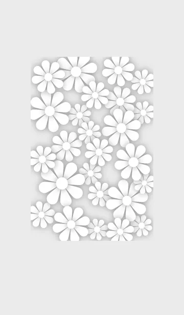 [LINE着せ替え] パステル フラワー グレー系の花 No.2の画像1