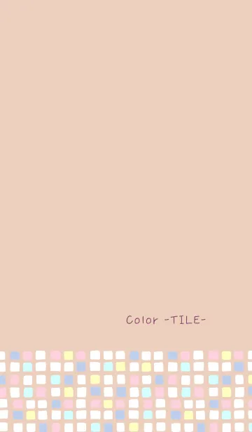 [LINE着せ替え] Color -TILE- 77の画像1