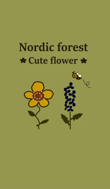 [LINE着せ替え] 北欧の森＊可愛い花の画像1