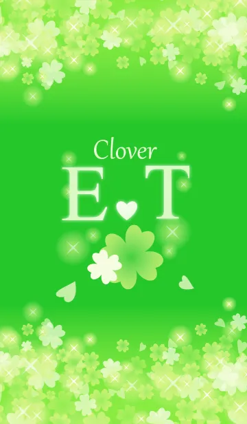 [LINE着せ替え] E＆Tイニシャル運気UP！幸せのクローバー緑の画像1