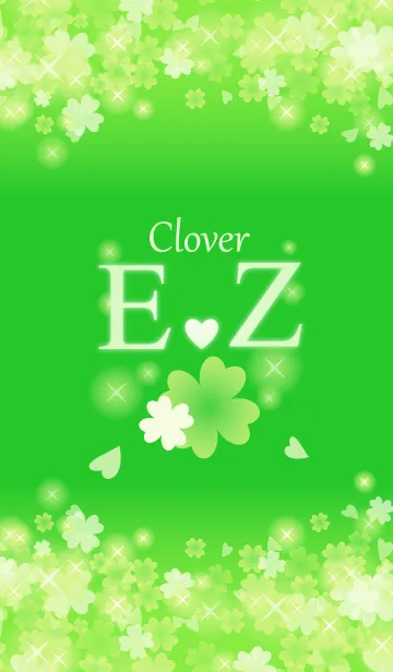 [LINE着せ替え] E＆Zイニシャル運気UP！幸せのクローバー緑の画像1