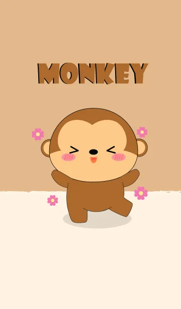 [LINE着せ替え] Cute Cute Monkey Theme (jp)の画像1