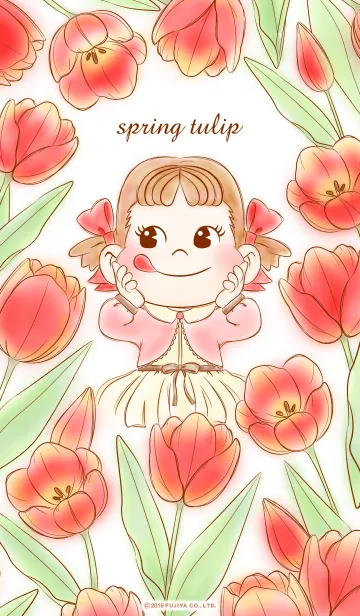 [LINE着せ替え] spring tulip with PEKOの画像1
