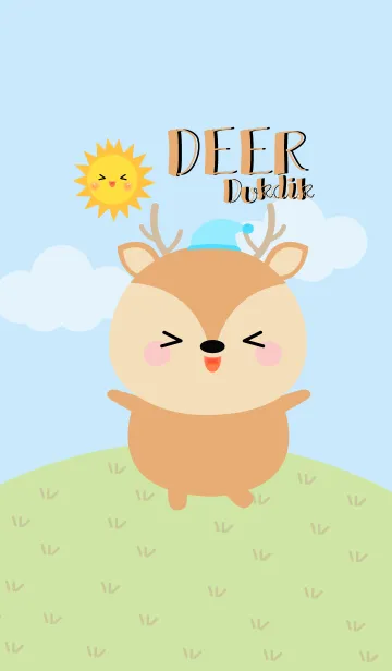 [LINE着せ替え] Lovely Deer Duk Dik Theme 2 (jp)の画像1