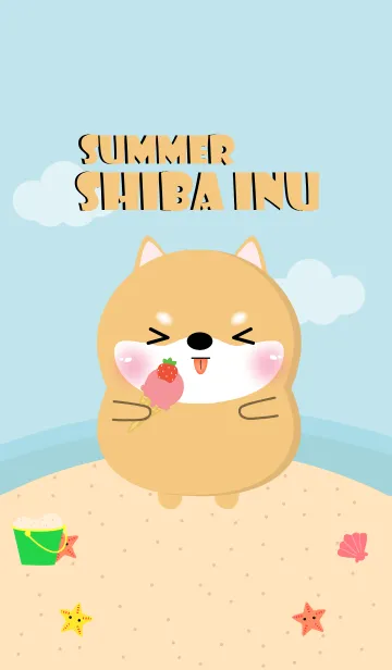 [LINE着せ替え] Summer Shiba Inu Theme (jp)の画像1