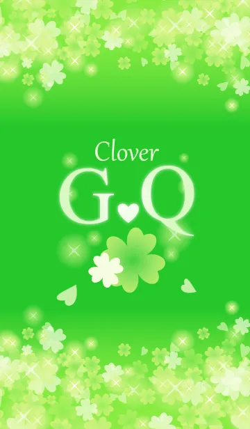 [LINE着せ替え] G＆Qイニシャル運気UP！幸せのクローバー緑の画像1