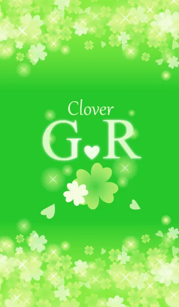 [LINE着せ替え] G＆Rイニシャル運気UP！幸せのクローバー緑の画像1