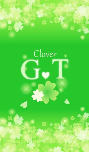 [LINE着せ替え] G＆Tイニシャル運気UP！幸せのクローバー緑の画像1