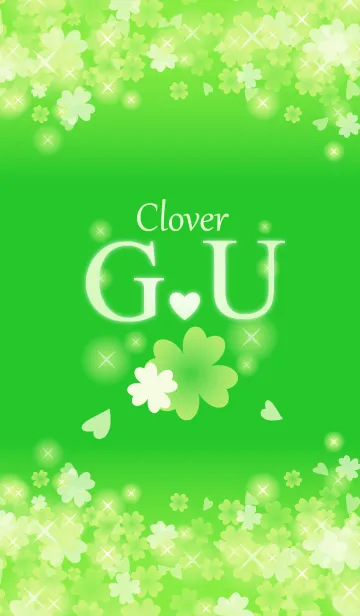 [LINE着せ替え] G＆Uイニシャル運気UP！幸せのクローバー緑の画像1