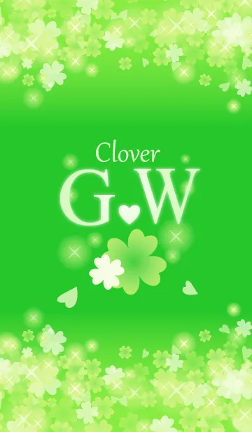 [LINE着せ替え] G＆Wイニシャル運気UP！幸せのクローバー緑の画像1