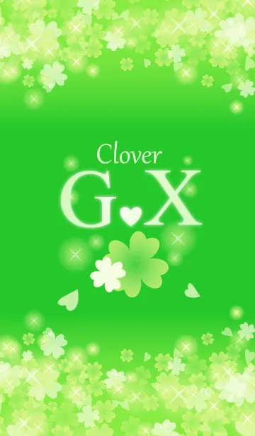 [LINE着せ替え] G＆Xイニシャル運気UP！幸せのクローバー緑の画像1