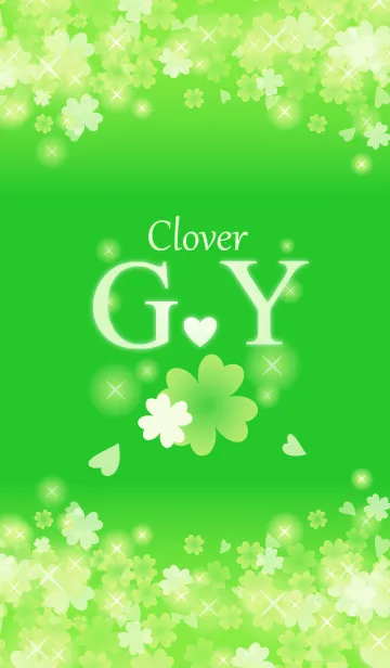 [LINE着せ替え] G＆Yイニシャル運気UP！幸せのクローバー緑の画像1