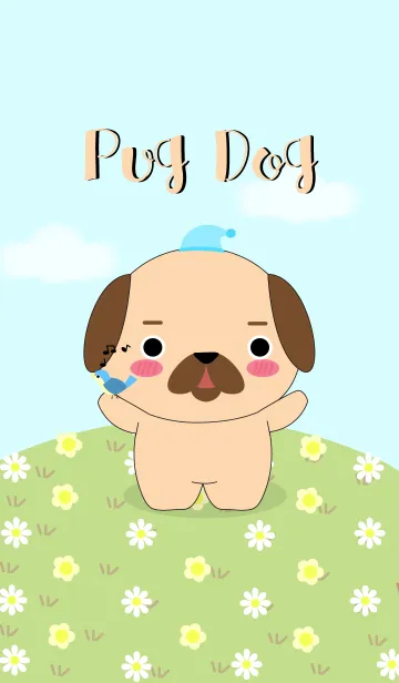 [LINE着せ替え] Love Cute Pug Dog Theme (jp)の画像1