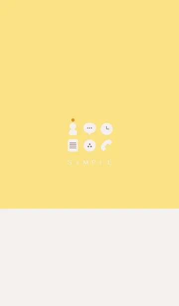 [LINE着せ替え] シンプル（beige yellow))V.182の画像1