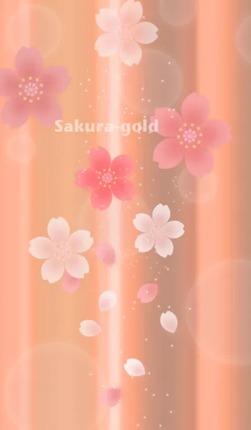 [LINE着せ替え] 桜ゴールドに桜の画像1