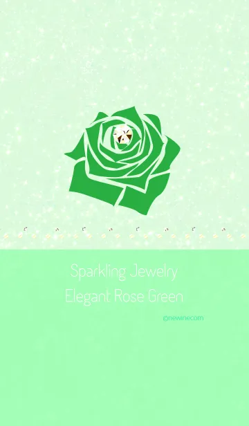 [LINE着せ替え] Sparkling Jewelry Elegant Rose Greenの画像1