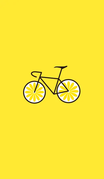 [LINE着せ替え] ロードバイク（黄)(レモン）の画像1