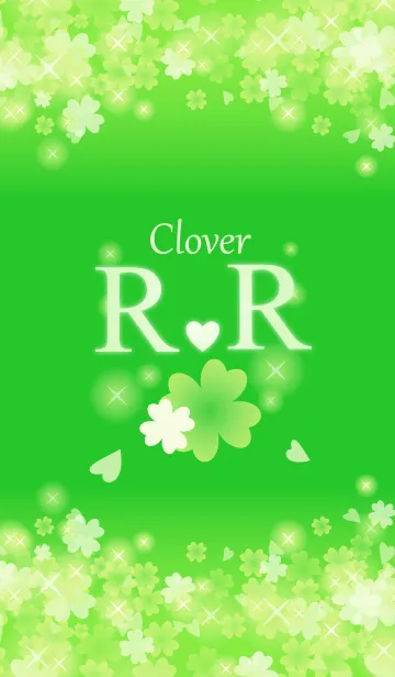[LINE着せ替え] R＆Rイニシャル運気UP！幸せのクローバー緑の画像1