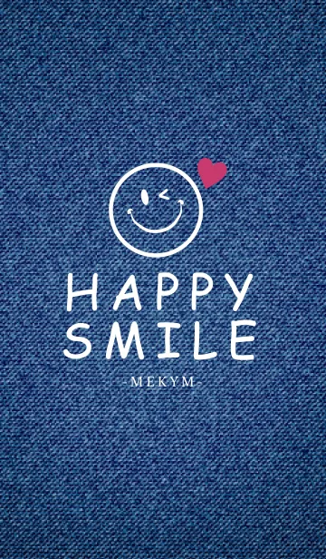 [LINE着せ替え] HAPPY SMILE DENIM 5 -HEART-の画像1