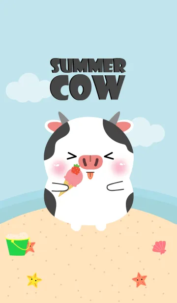 [LINE着せ替え] Summer Cow Theme (jp)の画像1