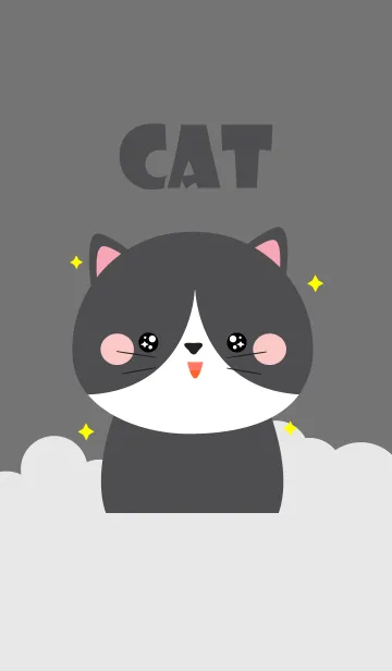 [LINE着せ替え] Petty White ＆ Black Cat Theme (jp)の画像1