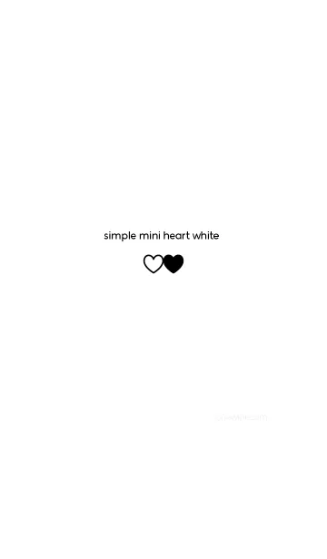 [LINE着せ替え] シンプル ミニ ハート ホワイトの画像1