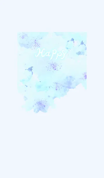 淡いブルーの桜の着せ替えメイン画像