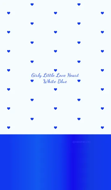 [LINE着せ替え] Girly Little Love Heart White Blueの画像1