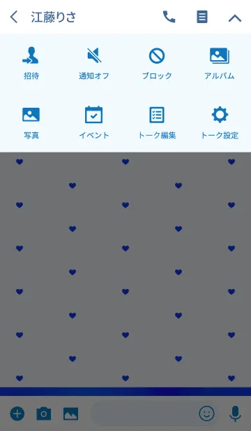 [LINE着せ替え] Girly Little Love Heart White Blueの画像4