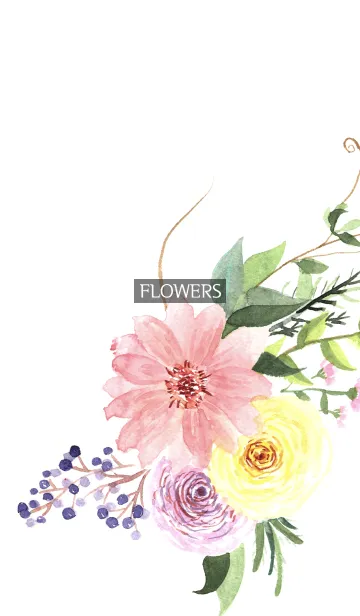 [LINE着せ替え] water color flowers_652の画像1